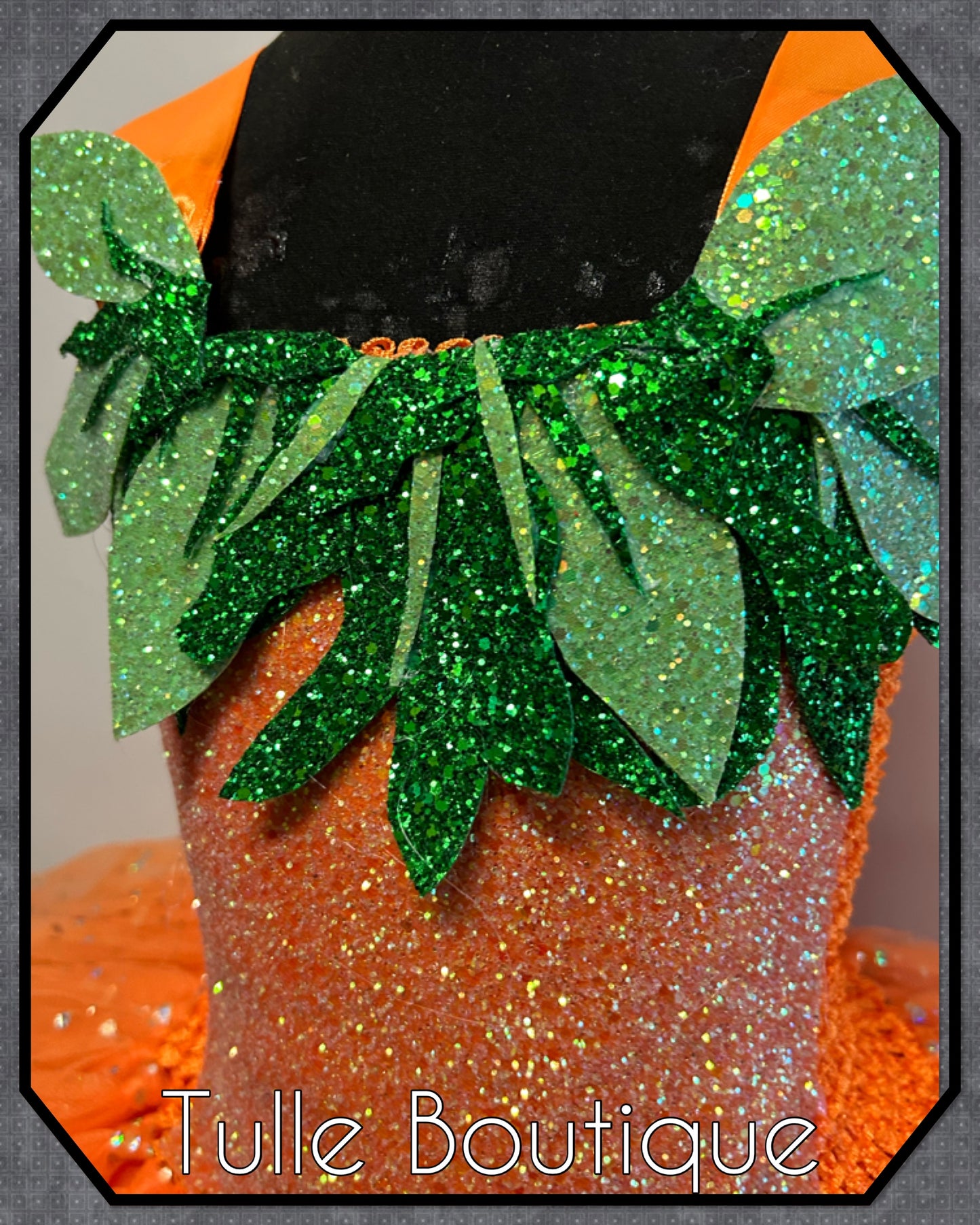 Girls Pumpkin glitter Halloween costume birthday tutu dress