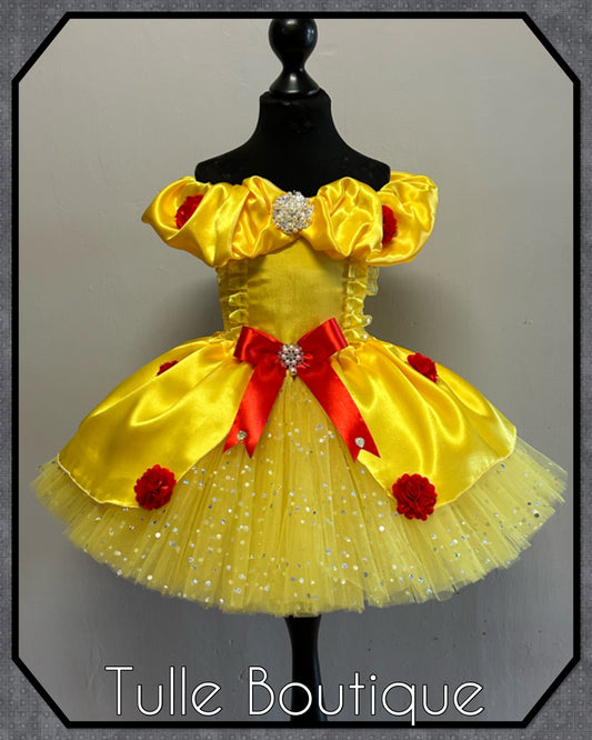 Beautiful princess Belle yellow ballgown tutu dress
