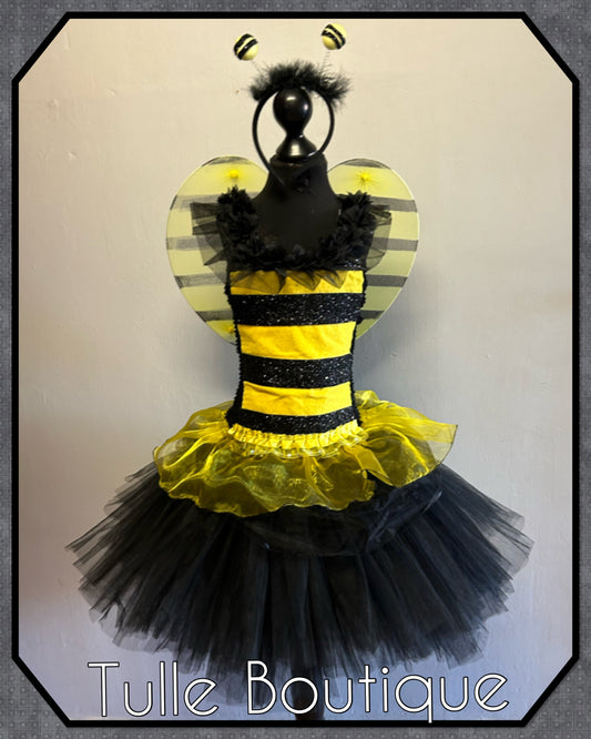 Girls Bumble Bee wasp tutu birthday party dress