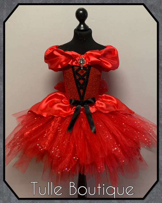 Girls Red Devil Halloween birthday party tutu dress