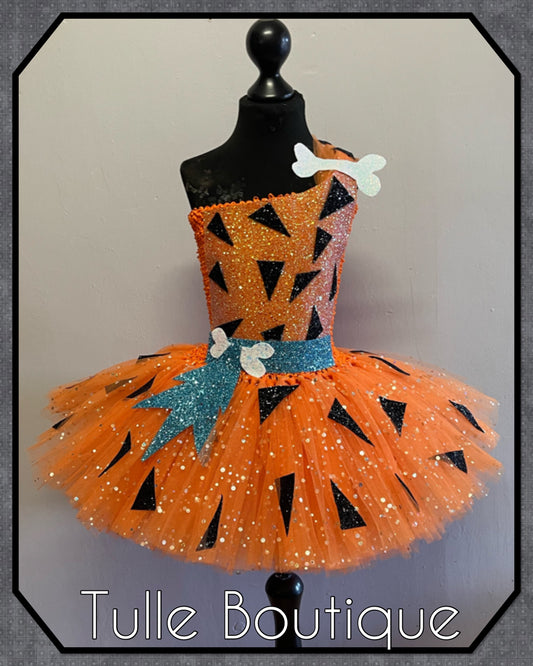 Flintstones Bamm Bamm Halloween birthday tutu dress