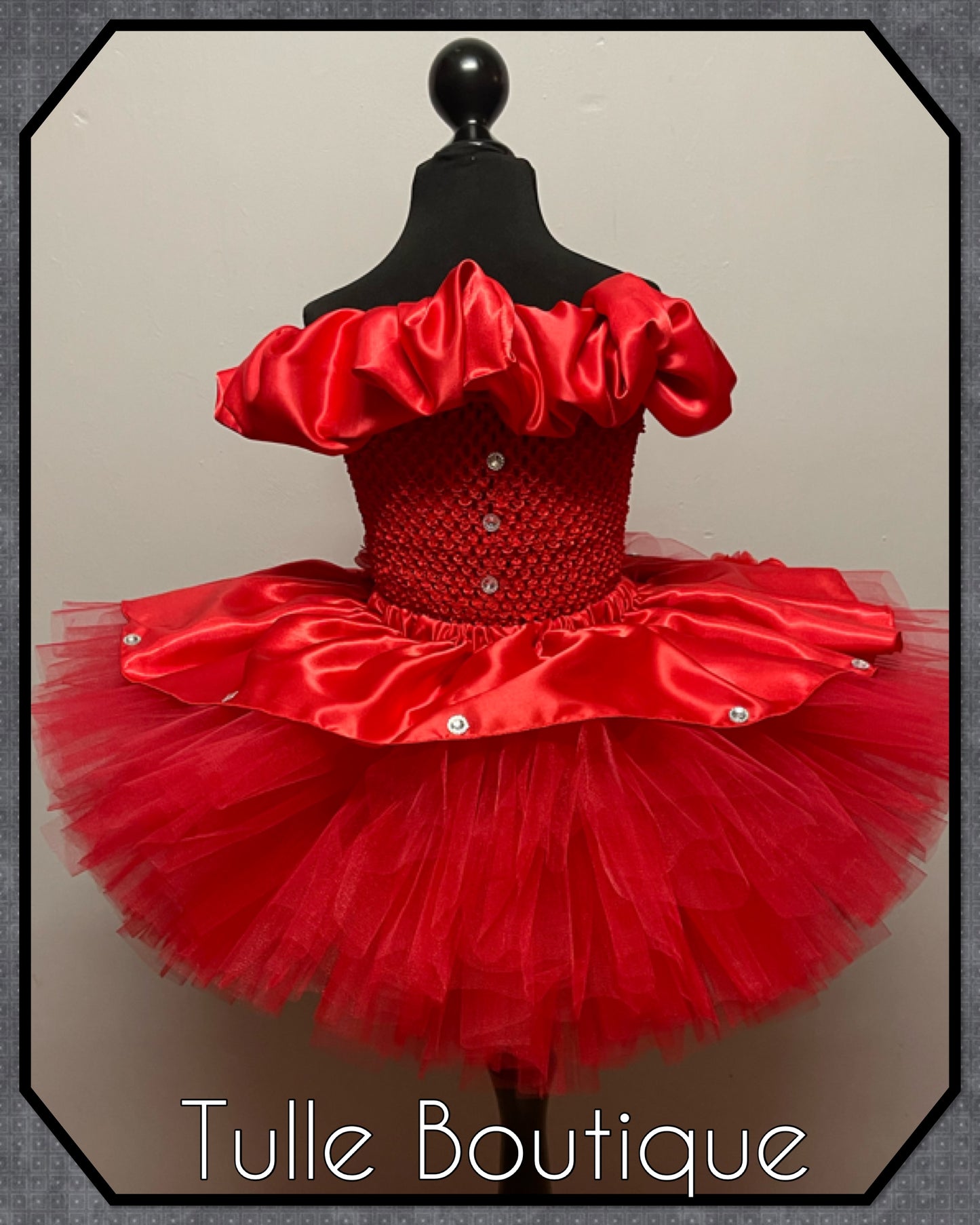 DARCY. Christmas Princess ruby red glitter ballgown tutu dress