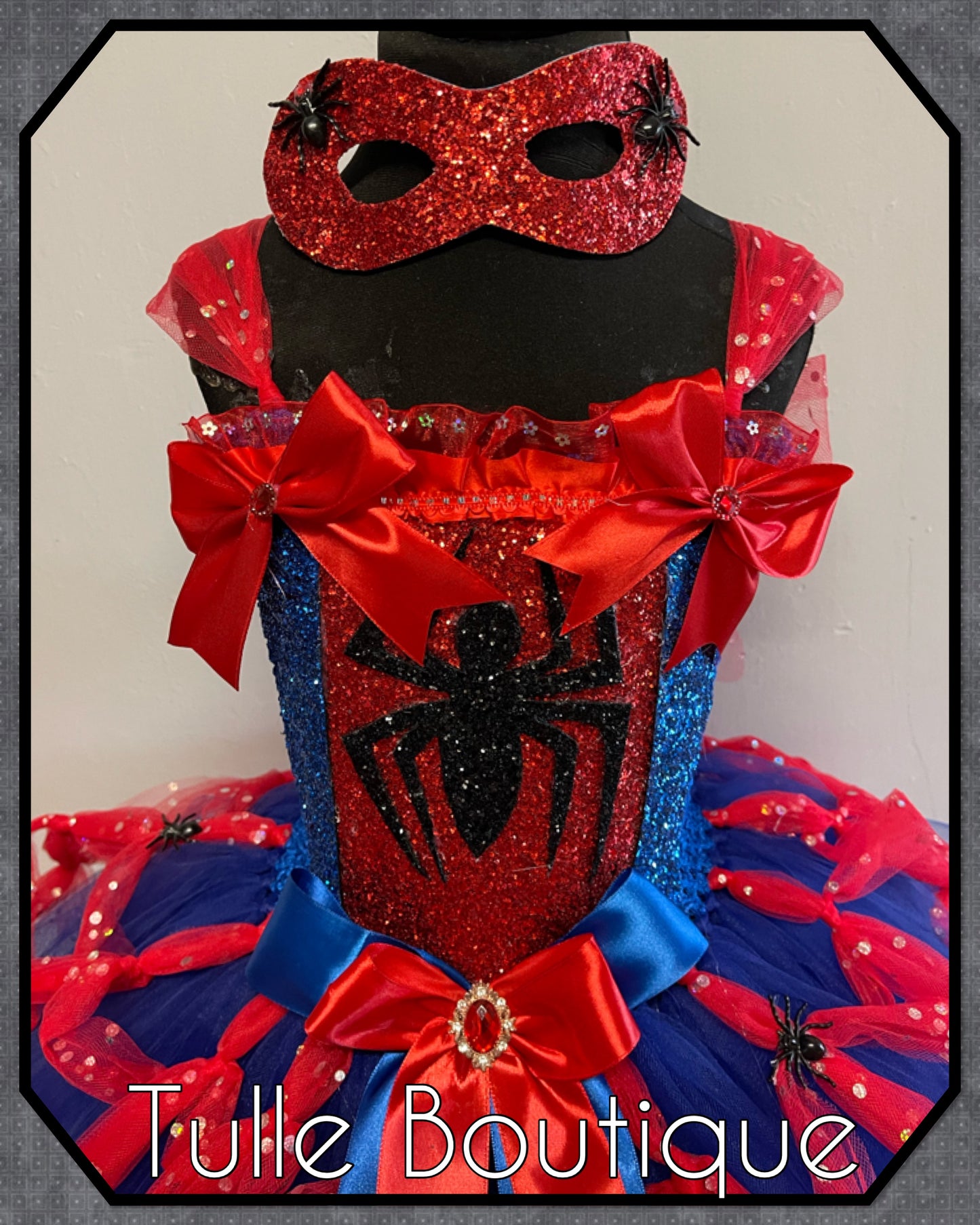 Superhero spiderman themed birthday party tutu dress