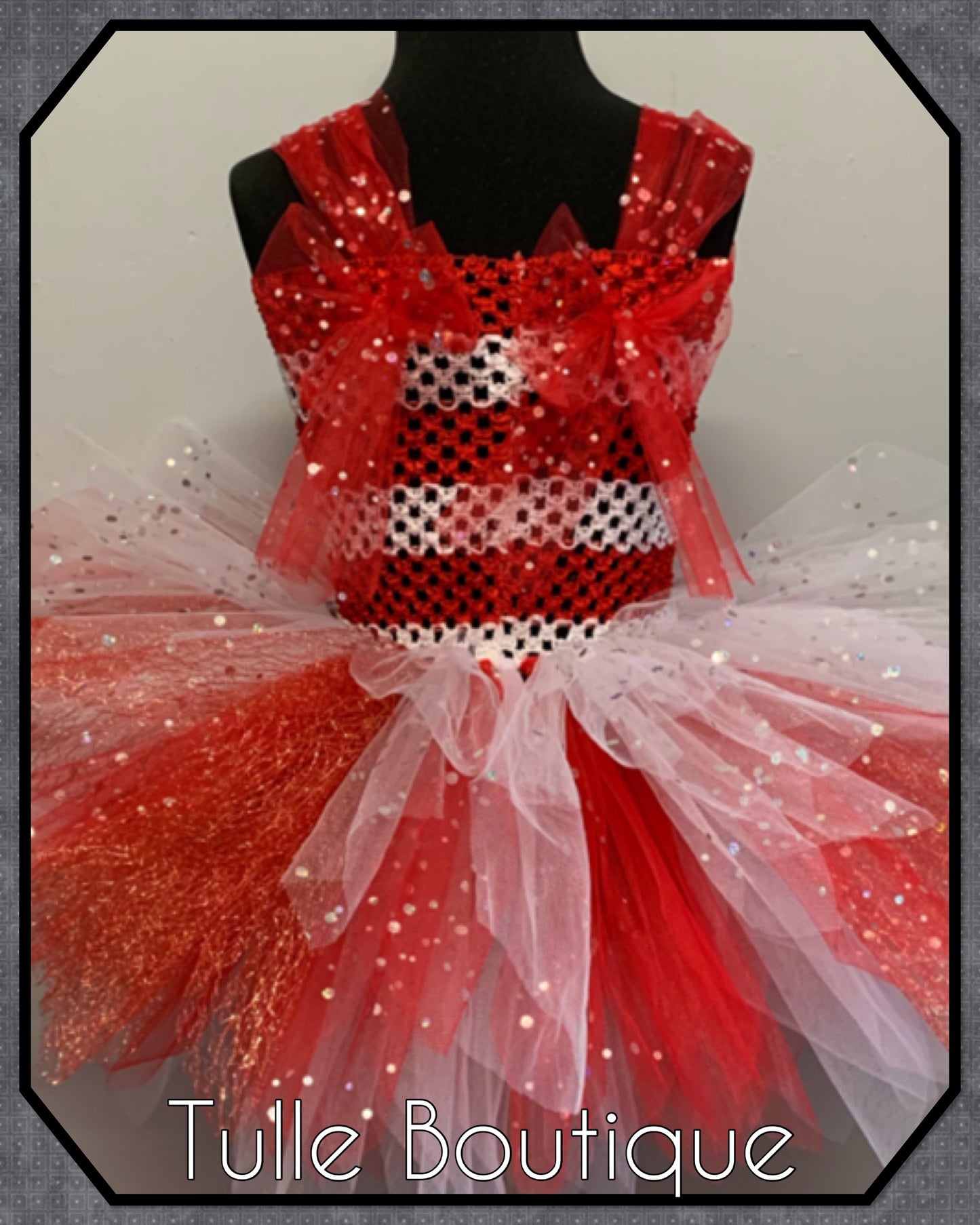 Candy Cane Princess Christmas tutu dress
