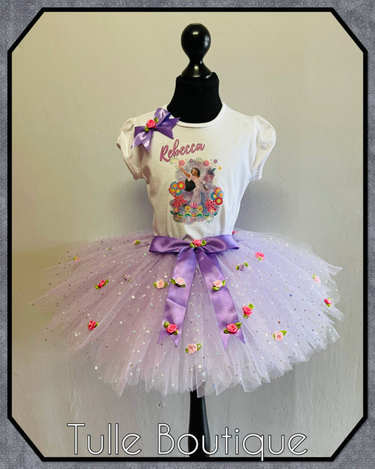 Encanto Isabela T-shirt and tutu birthday party outfit