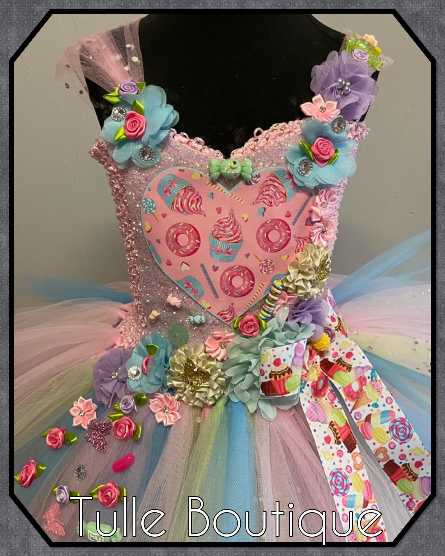Candyland sweet and donuts birthday party tutu dress