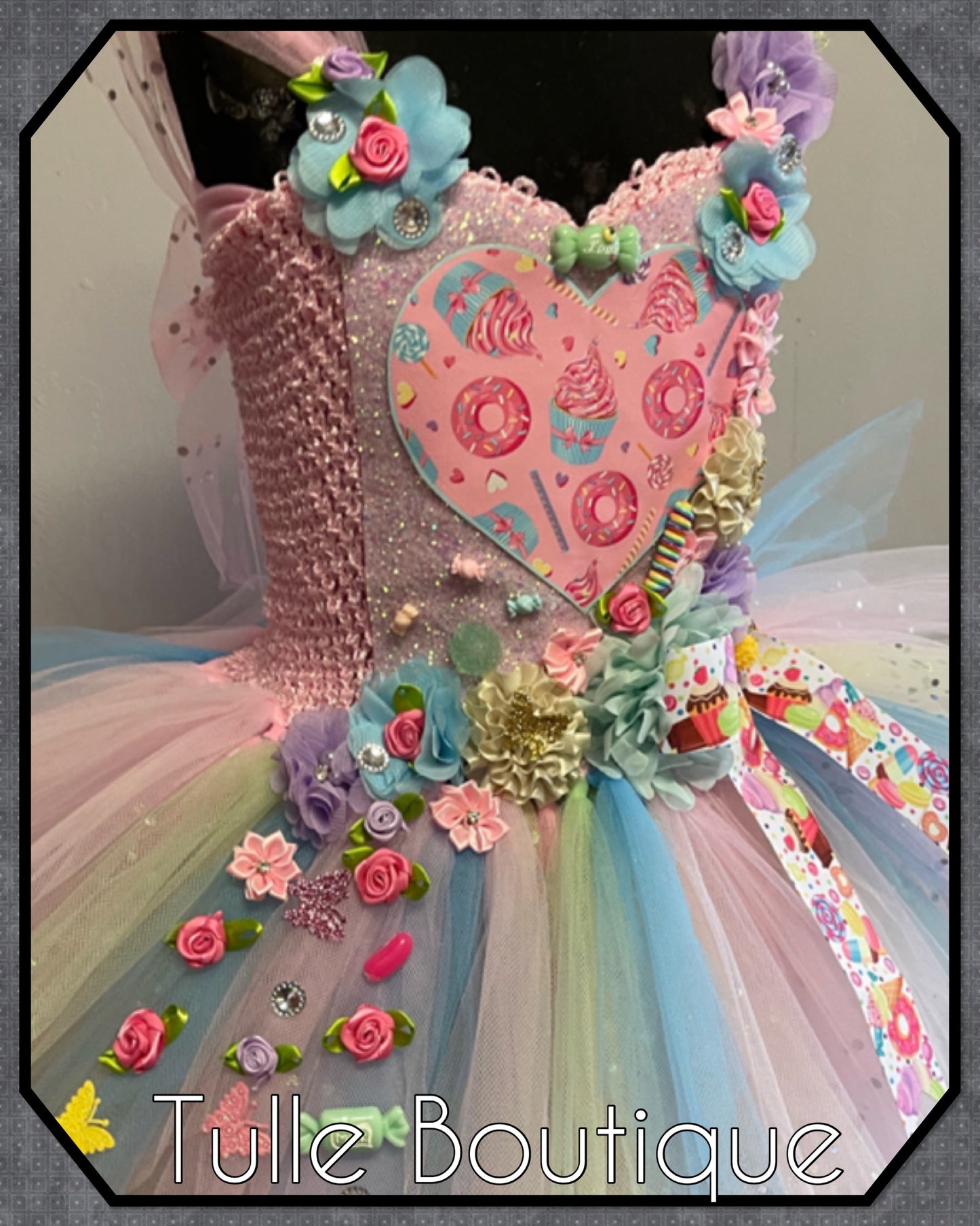 Candyland sweet and donuts birthday party tutu dress