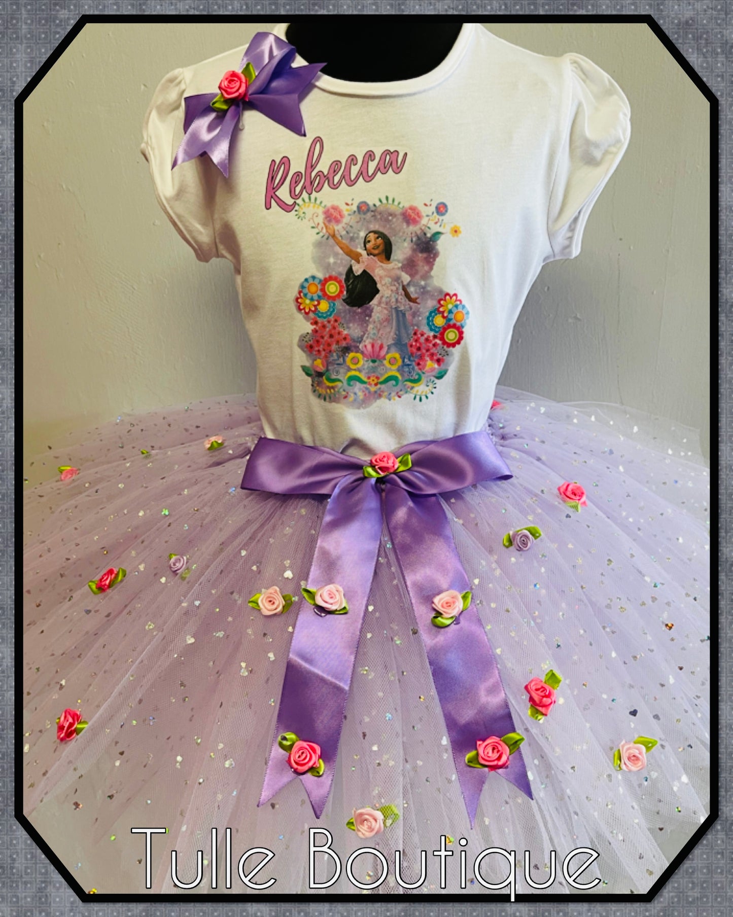 Encanto Isabela T-shirt and tutu birthday party outfit