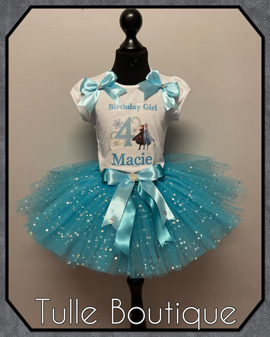 Frozen 2 T-shirt and tutu birthday party outfit
