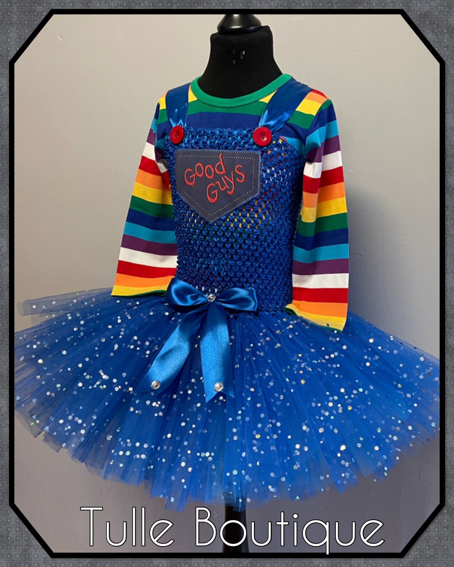 Girls Chucky Child’s Play Scary doll halloween birthday party tutu dress