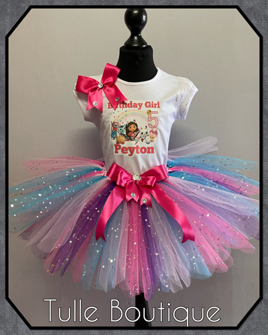 Gabby’s dolls house T-shirt and tutu birthday party outfit